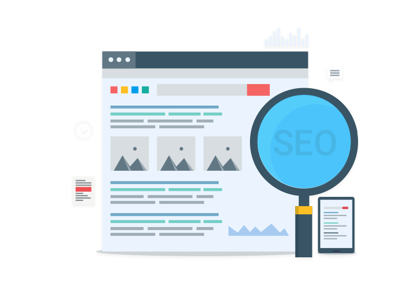 Illustrated SEO Search Graphic