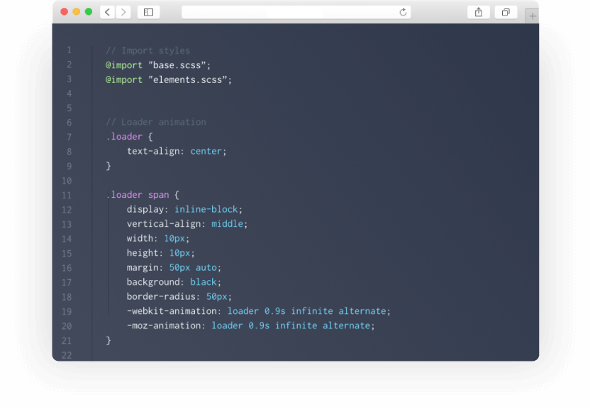 CSS Code Screenshot