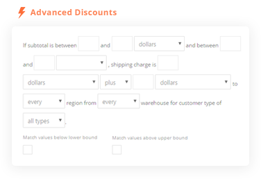 Advanced Discounts Screen Capture